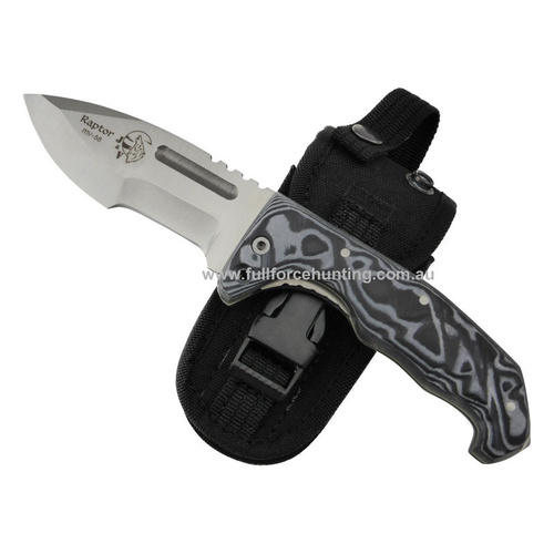 J&V Adventure Knives - Raptor Black Micarta Tactical Liner Lock Folder
