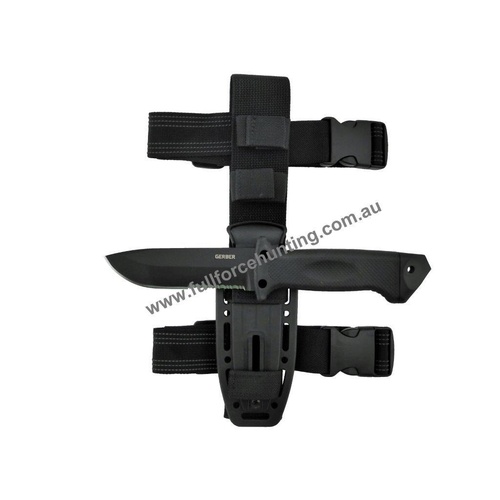 Gerber LMF II Black Tactical Survival Fixed Blade Knife with V-Sharpener & Nylon Sheath