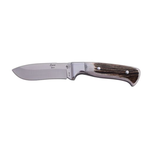 J&V Adventure Knives Corzo with Deer Scales and Leather Sheath