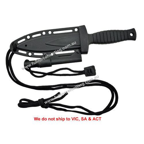 Defender #9072 Small Boot Dagger Knife with Hard Sheath & Fire Starter