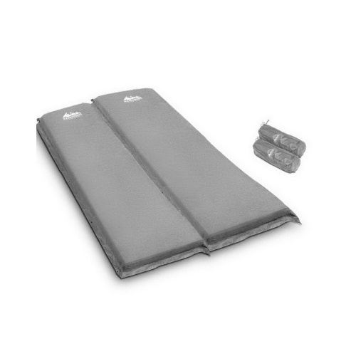 Weisshorn Self Inflating Mattress Camping Sleeping Mat Air Bed Pad Double Coffee 10CM Thick