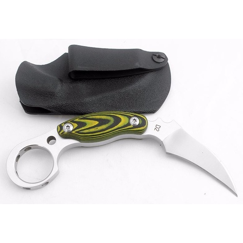 D2 Karambit Green Micarta with Kydex Sheath Collectors Edition Gift Boxed