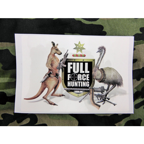 Full Force Hunting Coat of Arms Sticker
