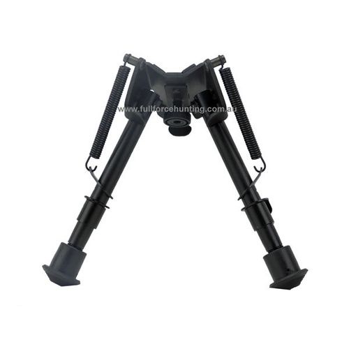 Metal Adjustable 6" to 9" Rifle Bipod Black in Matte Black Finish & Full Metal Construction