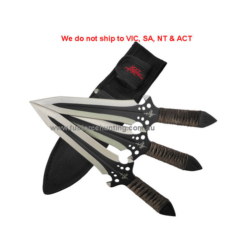 Kit Rae Knives Hellhawk Throwing Dagger Triple Set United Cutlery