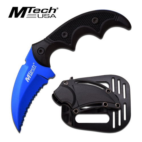 MTech MT-20-63BL Blue Tactical Karambit Knife with Holster Sheath