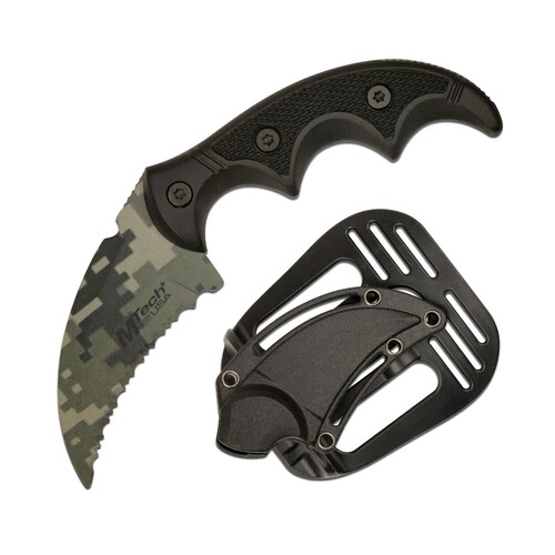 MTech MT-20-63C Camo Tactical Karambit Knife with Holster Sheath