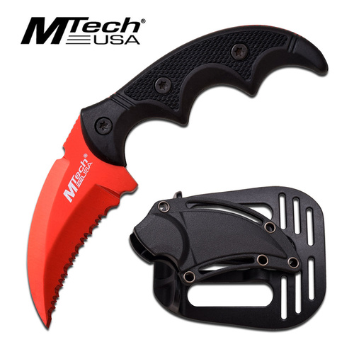 MTech MT-20-63RD Red Tactical Karambit Knife with Holster Sheath