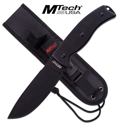 MTech MT-20-80BK Black 10.5" Tactical Knife with Nylon Sheath