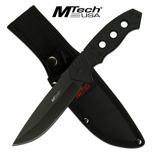 MTech MT-20-81BK Black 10.5" Tactical Fixed Blade Knife with Holster Sheath
