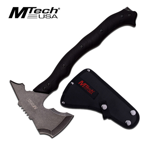MTech MT-AXE13SW 14.5" Stonewashed Tactical Axe with Nylon Sheath