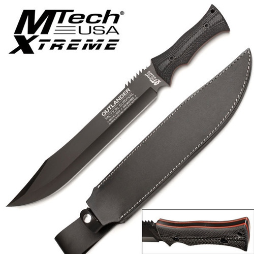 MTech USA Xtreme MX-8068 Oulander 18" Machete Knife with Sawback Serrated Spine