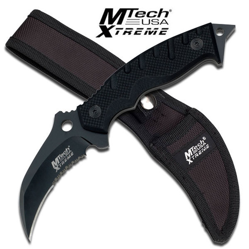 MTech USA Xtreme MX-8118 Black 8.75" Karambit Knife with Nylon Sheath