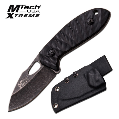 MTech USA Xtreme MX-8139BK Stonewashed 6" Tactical Neck Knife with Kydex Sheath