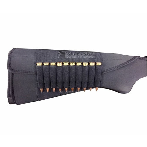 Eagleye Hunting Gear Neogard Buttstock Centre Fire Ammo Holder in Black
