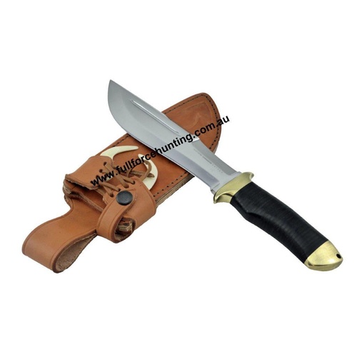 Razorback Hunting Knife + Leather Sheath - Down Under
