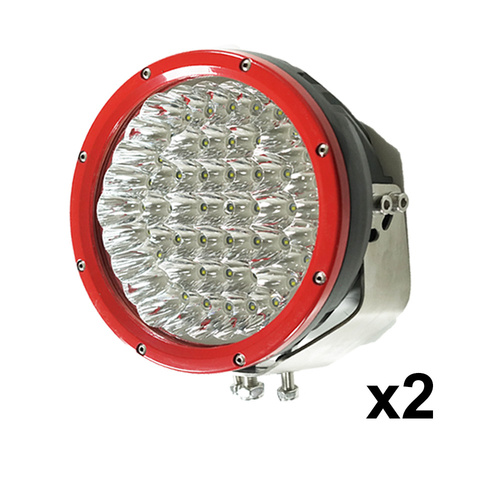 2X 9inch 315w CREE LED Driving Light Spot Beam Offroad Work Bar Lamp 12V 4WD 4X4 RED