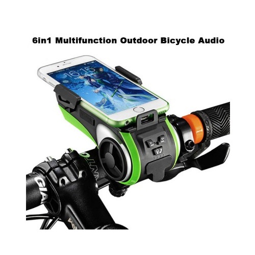 Bike Phone Holder - 6in1 Multifunction Outdoor Bicycle Audio Speaker
