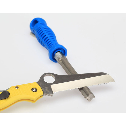 Diamond Serrated Blade Sharpener with Handle | Coarse 325 Grit | 220mm Multi Edge Warthog Sharpener